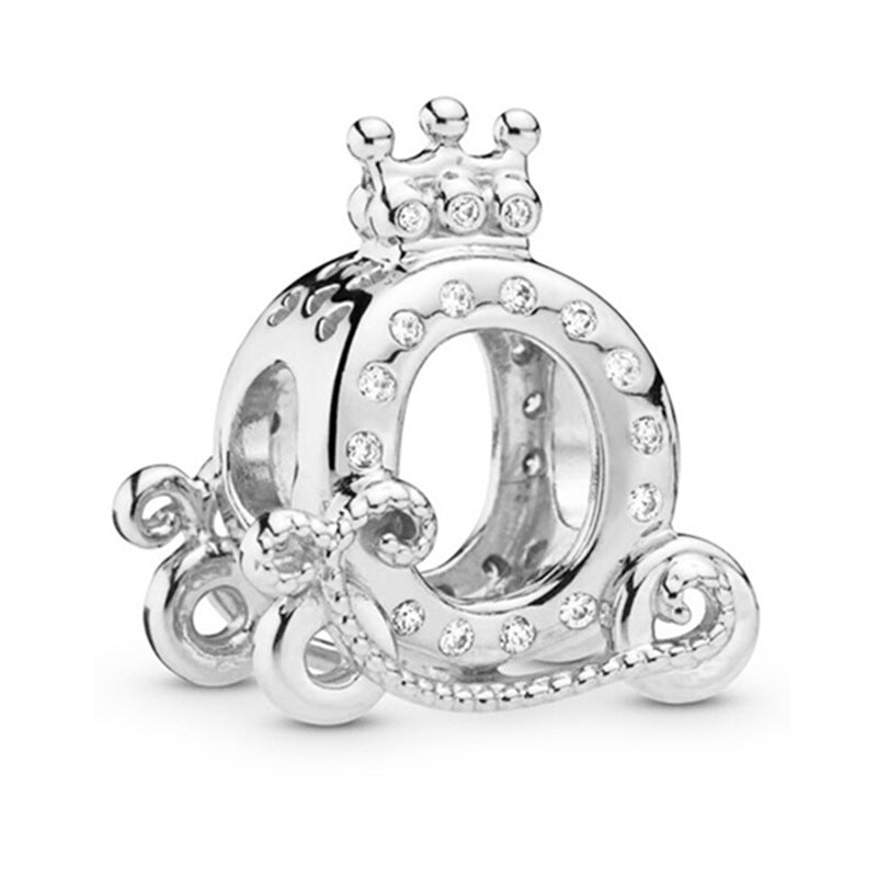 Silver diamond heart pendant