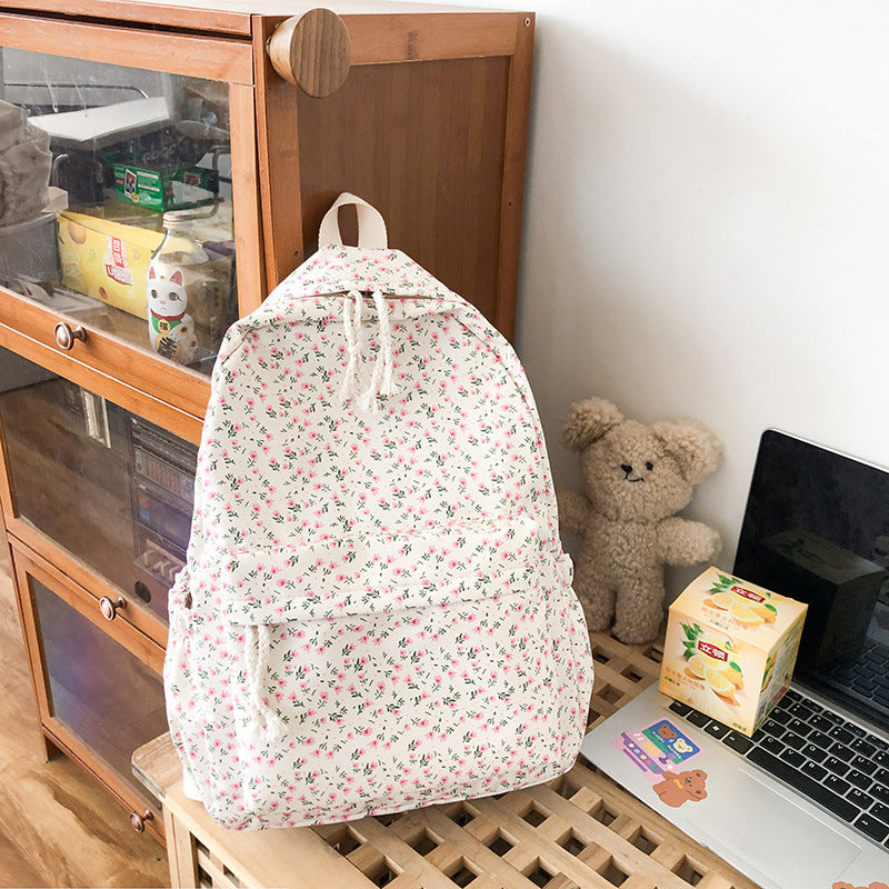 Japanese Style Floral School Bag