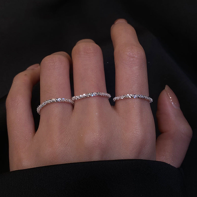 Silver starry ring