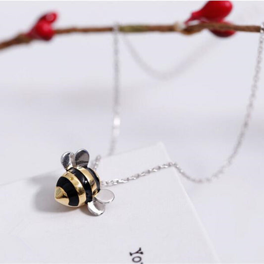 Sterling silver dripping bee earrings and necklace set