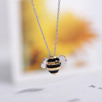 Sterling silver dripping bee earrings and necklace set