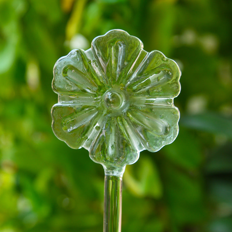 Glass watering device for plant