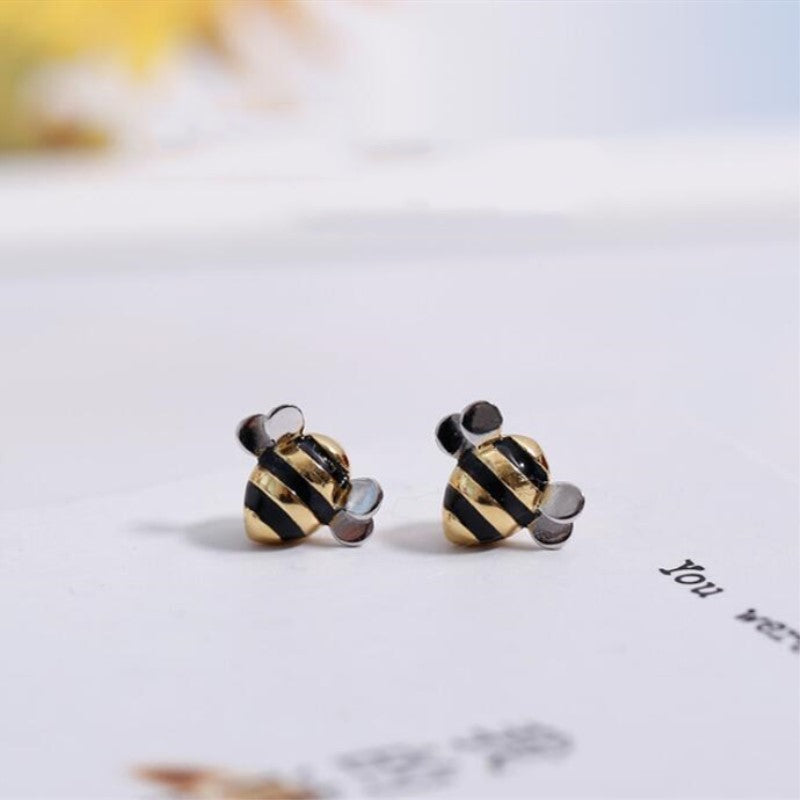 Sterling silver dripping bee earrings and necklace set