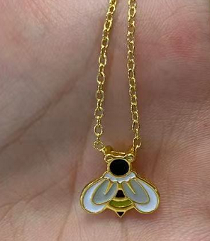 Sterling silver dripping bee earrings and necklace set