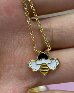 Sterling silver dripping bee earrings and necklace set