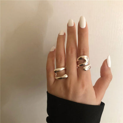 Sterling silver curve ring