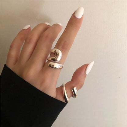 Sterling silver curve ring