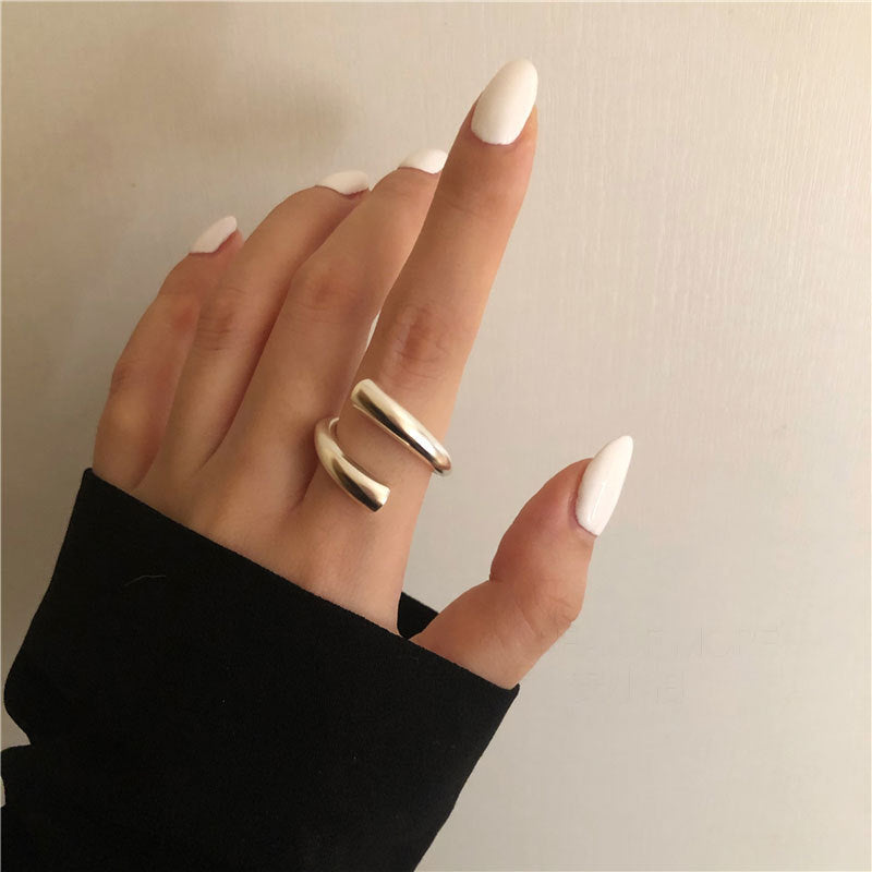 Sterling silver curve ring