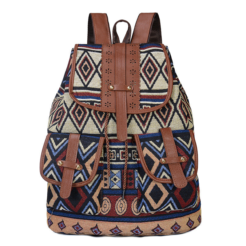 New Ethnic Style Retro Pattern Backpack