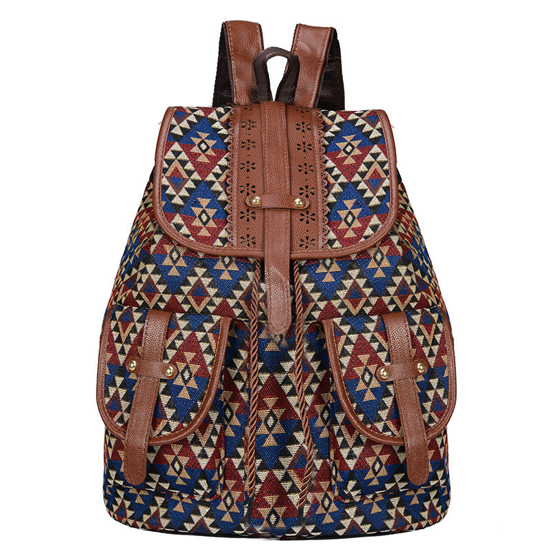 New Ethnic Style Retro Pattern Backpack