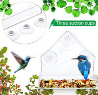 Bird food bowl with suction cup