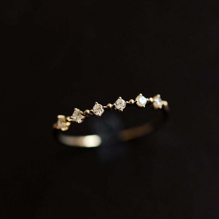 Sterling silver rhinestone Ring