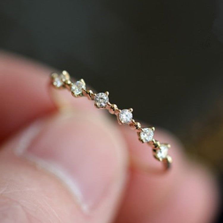 Sterling silver rhinestone Ring