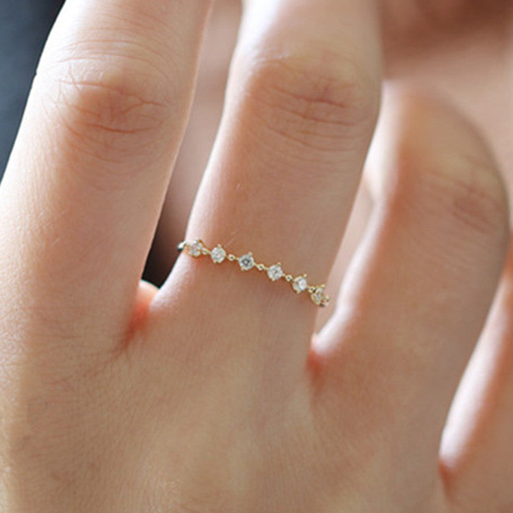 Sterling silver rhinestone Ring