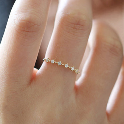 Sterling silver rhinestone Ring