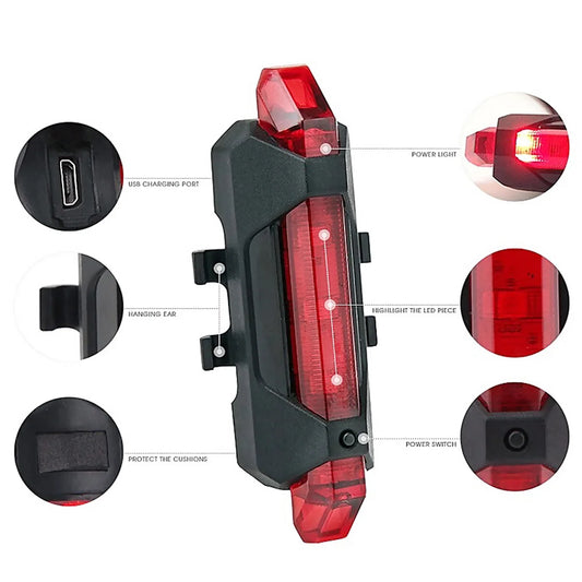 Portable USB Rechargeable Bike Light