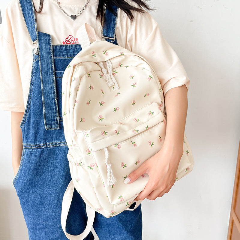 Japanese Style Floral School Bag