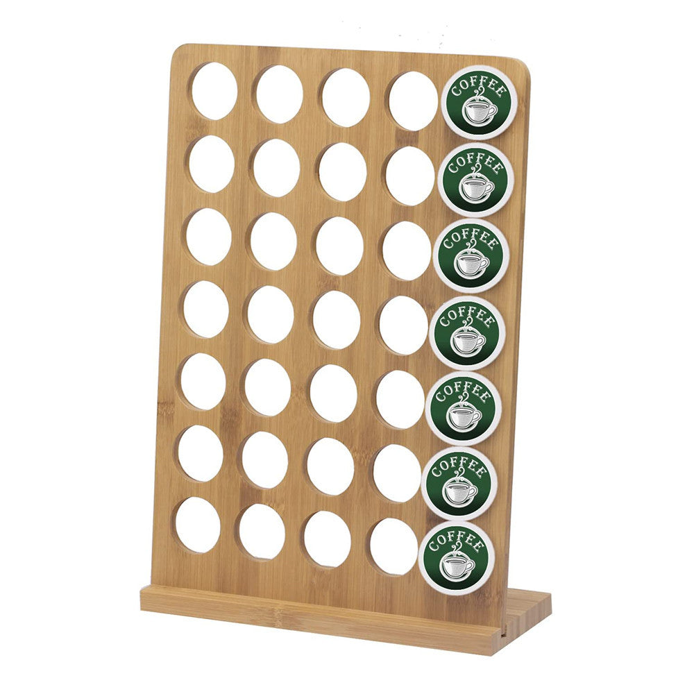 Wooden coffee capsule storage rack