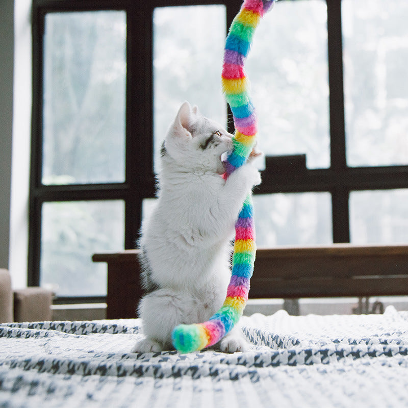 Flexible Long Caterpillar Cat Toy