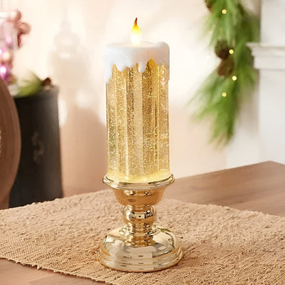 Christmas scene decoration candle