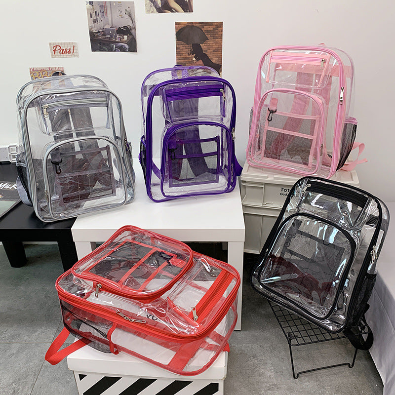 Transparent School Backpack - Large Capacity