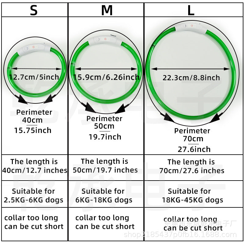 USB charging LED luminous collar