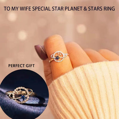 Sterling silver planet ring