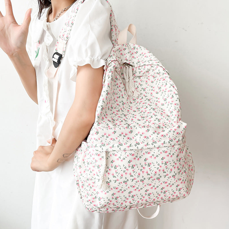 Japanese Style Floral School Bag