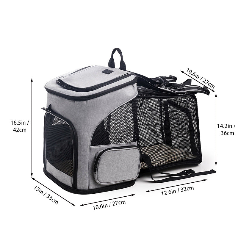 Pet bag foldable and expandable