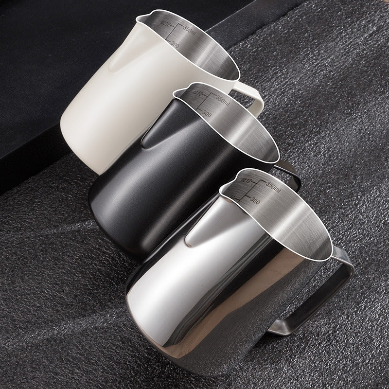 350/600ml stainless steel pull flower cup coffee milk pot