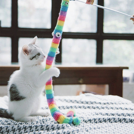 Flexible Long Caterpillar Cat Toy