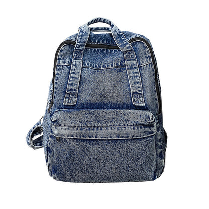 Denim Student Backpack Schoolbag