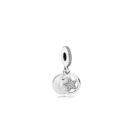 White copper love pink primrose pendant