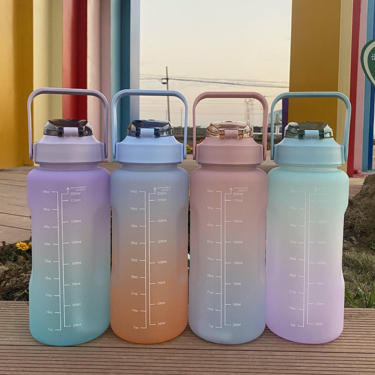 Portable sports water bottle 2L