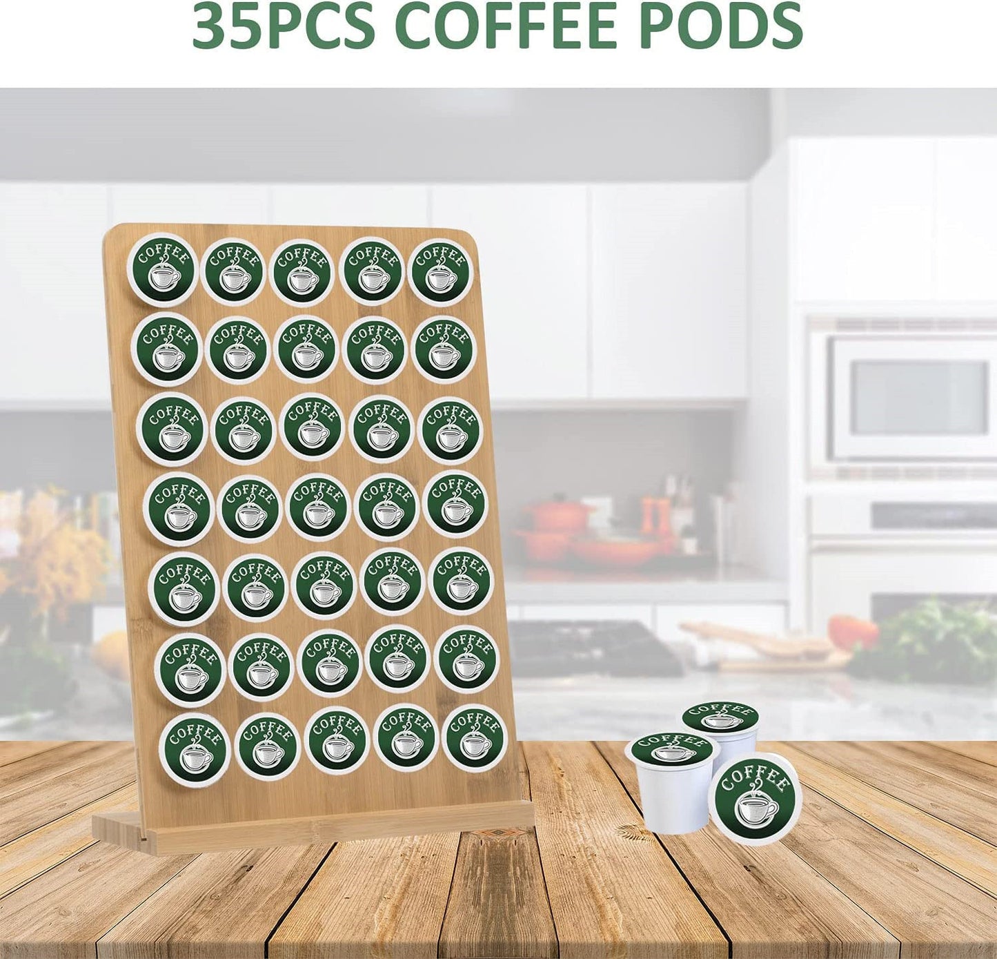 Wooden coffee capsule storage rack