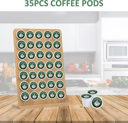 Wooden coffee capsule storage rack