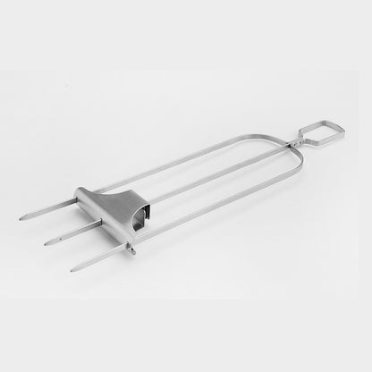 Stainless steel semi-automatic Barbecue Fork