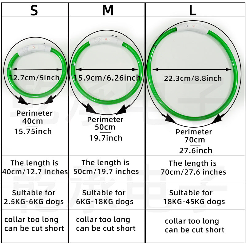 USB charging LED luminous collar
