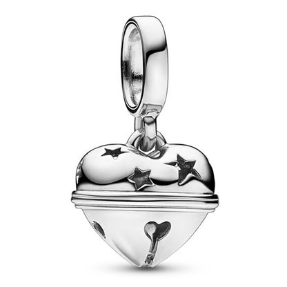 Silver diamond heart pendant