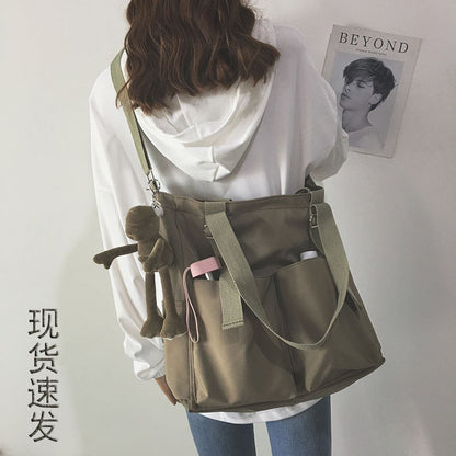 Japanese one-shoulder large bag school bag college style