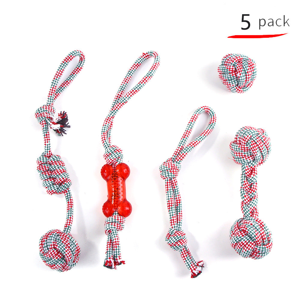 Christmas cotton rope toy set