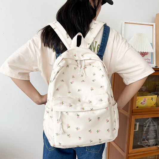 Japanese Style Floral School Bag