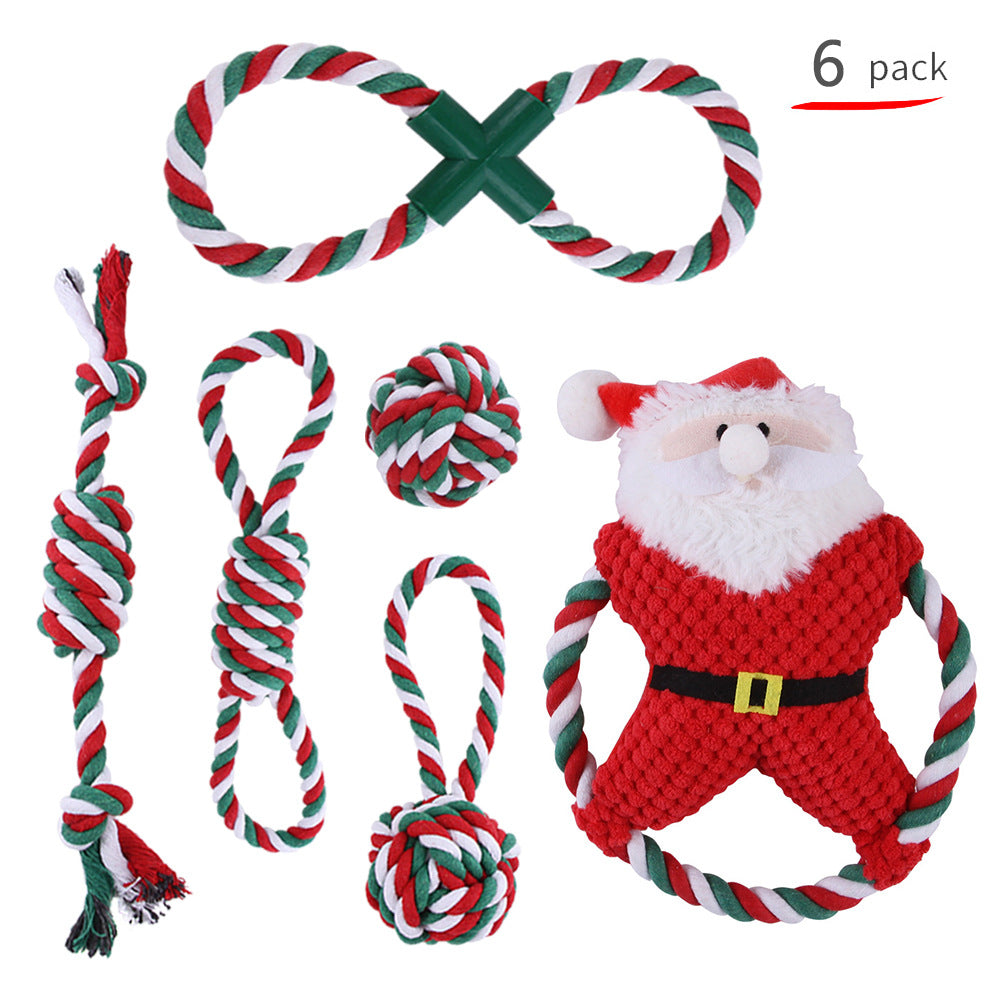 Christmas cotton rope toy set