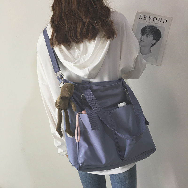 Japanese one-shoulder large bag school bag college style