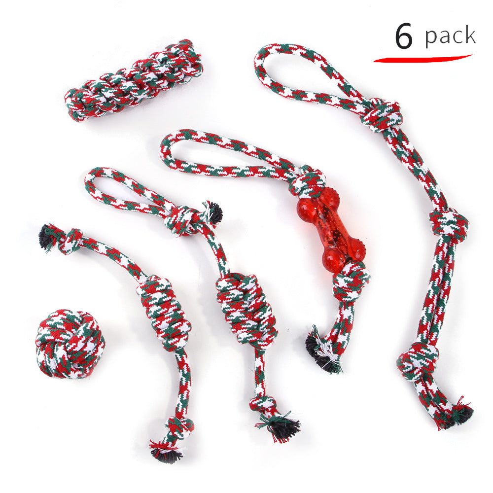 Christmas cotton rope toy set