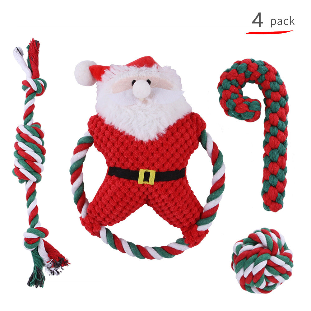 Christmas cotton rope toy set