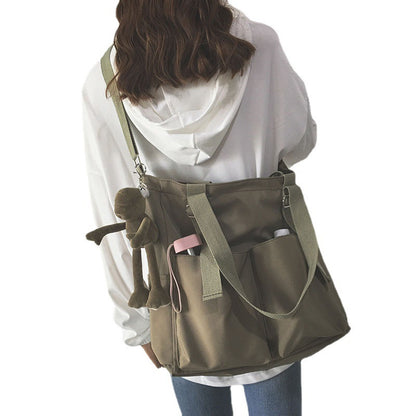 Japanese one-shoulder large bag school bag college style