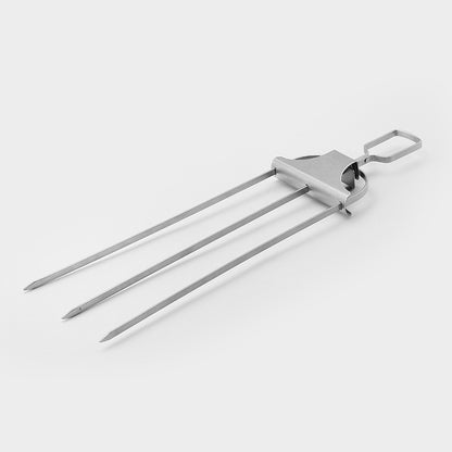 Stainless steel semi-automatic Barbecue Fork