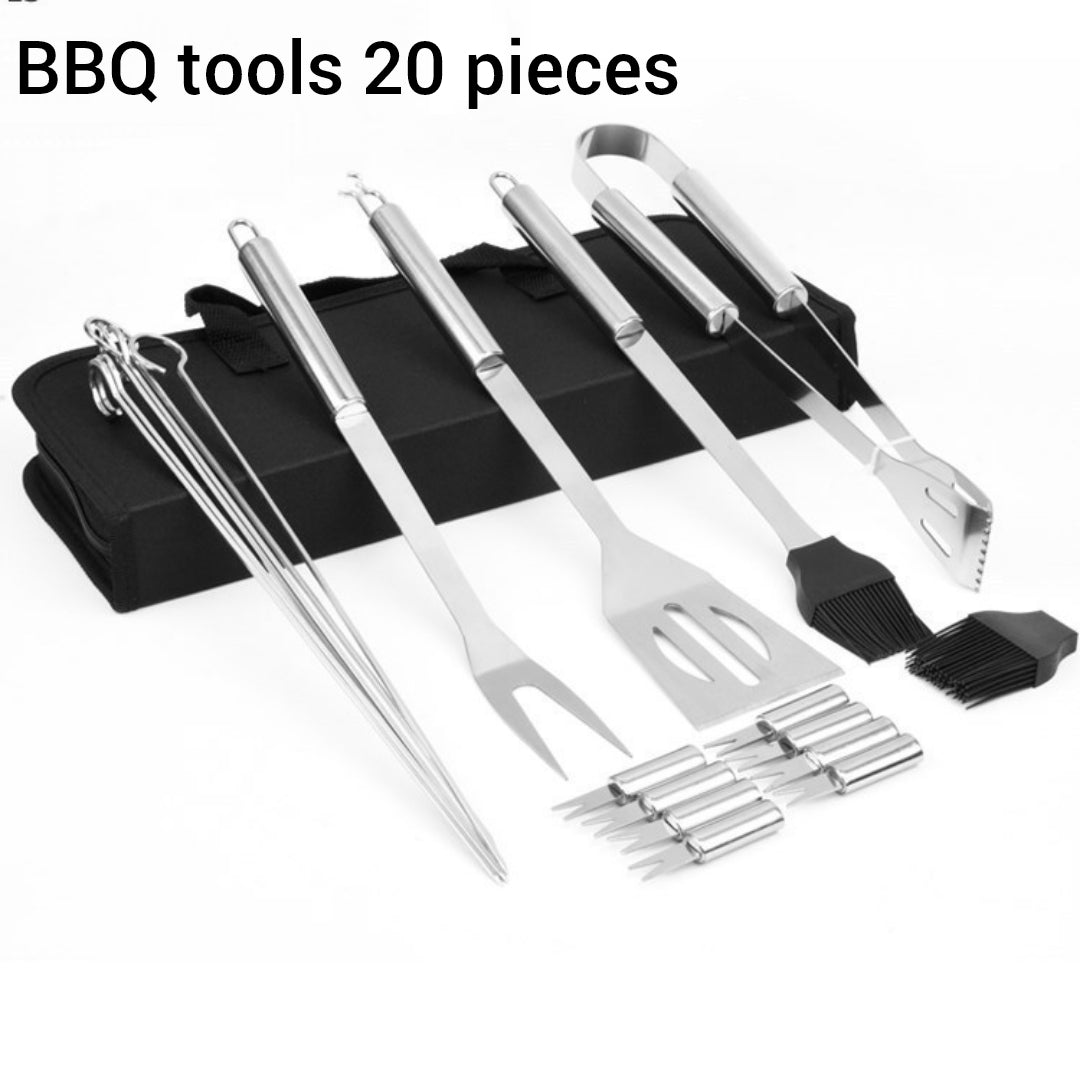 20-piece set grilling utensils